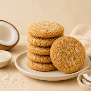 Tasty Coconut Flavored Light Crispy Cookies